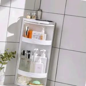 [하프클럽/]욕실모서리선반 부엌 화장대 화전수납 공간절약 틈새선반 22X22cm