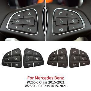 메르세데스 호환 W205 벤츠 호환 C GLC 클래스 C180 C200 GLC260 GLC300용 자동차 스티어링 휠 다기능 컨트