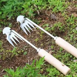 현이몰 잡초 제거호미 텃밭 뿌리 제초기 갈퀴 제초 호미 4발 농기구 잡초제거호미 제초호미 뿌리호미