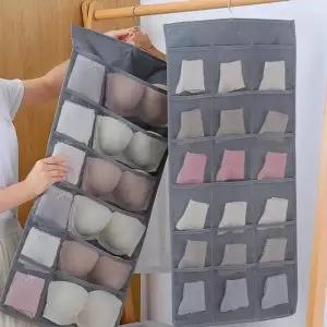 ( )양면 속옷 양말 정리 보관 수납함 포켓 옷걸이