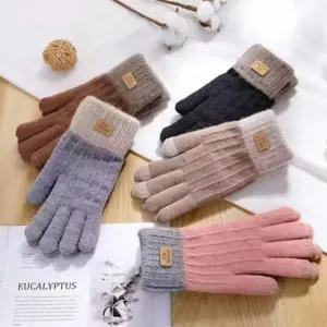 은창투톤 무드 손가락 니트 장갑 핸드워머 스마트폰 토시 터치 털장갑 겨울장갑 스마트폰 터치 여성 장
