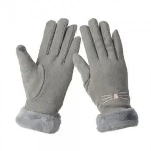 ( )하트냥이 터치 장갑 여성 겨울 보온 그레이 스마트 스마트폰 휴대폰