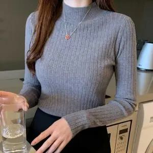 여자 직장인 겨울 출근 룩 반 폴라 터틀넥 골지 니트 티셔츠 폴라목티 이쁜 쇼핑몰 여성