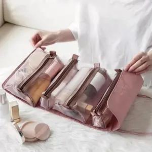여행용 파우치 롤링 화장품 가방 메쉬포켓 메이크업 탈부착 (WFKCQD5)