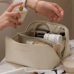 여행용 파우치 가죽 대용량 휴대용 메이크업 화장품 (WFKCQBG)