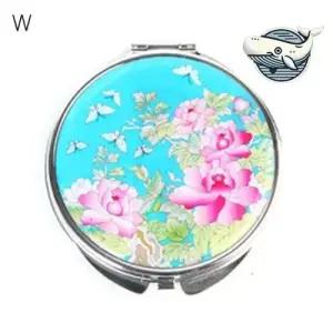 화사한 목단꽃 자개 손거울 세련된 뷰티 아이템 WFHA5S0