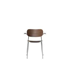 [롯데백화점]오도코펜하겐 CO DINING CHAIR W/ARMREST - DARK STAINED OAK/CHROME