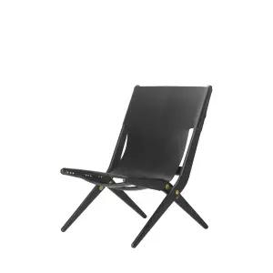 [롯데백화점]오도코펜하겐 SAXE CHAIR - BLACK STAINED OAK / BLACK LEATHER