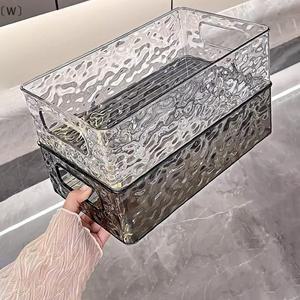 W 하이 뷰티 화장품 정리 보관 바구니 라이트 고급 빙하 패턴 쌓을 수 보관함 겨울1