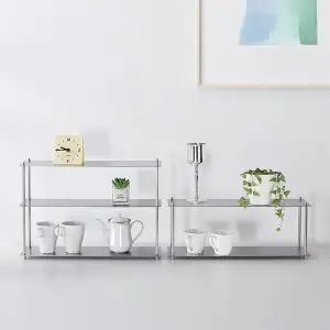 [셀링코리아]S 룸앤오피스 메탈 오브제 선반B 2단 RWH3059 DIY조립 주방수납 주방선반 미니 홈데코