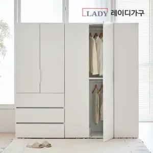 레이디가구 빈트 베이직 수납 시스템 옷장 2000 G세트 (800 이불장 (2단 행거 옷장) +