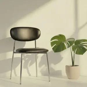 아에리아 인테리어 모던 카페 가죽 스틸 의자 hg