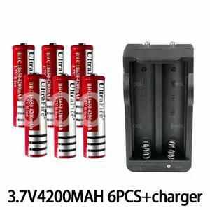 18650 배터리 4200mAh 3.7V 리튬 이온 원격 드라이버 충전식 +