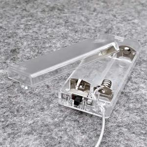 투명 라인 배터리 케이스 AA 홀더 스위치  박스 2 개 3V