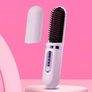 (에코너)GD1 볼륨팝 무선 브러시 고데기스타일러 헤어스 여행용매직 용기 휴대용 고데 빗기 전기 미니 고대