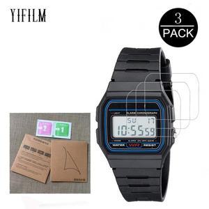 카시오 남성용 클래식 F91W-1 W-217 F-105W 나노 방폭 스크린 프로텍터 용 3Pcs 충격 방지 Smartwatch LCD
