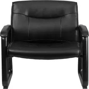 플래시 가구 헤라클레스 시리즈 크고 키가 큰 가죽소프트 이그제큐티브 사이드 리셉션 의자 500파운드 패딩