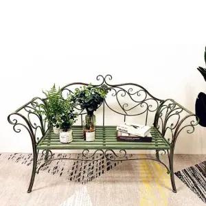 북유럽 엔틱 정원의자 다크 빈티지 벤치 진열장 그린