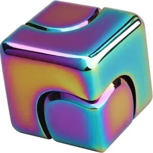 인피니티 기어 피젯 큐브 스피너 변형 가능한 회전식 탑 메탈릭 장난감 항불안 스트레스 자폐증 손가락 손