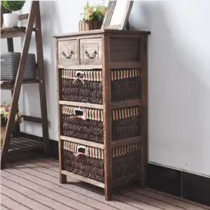 로로이 레나퍼니처 라탄 수납장 4단 드레스룸가구 이사선물 거실가구 옷 정리 함 미소비즈 서랍장