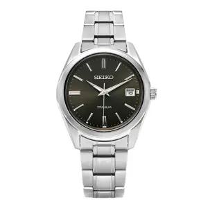 세이코 남성 메탈 손목 시계 티타늄 데이트 SUR375P1
