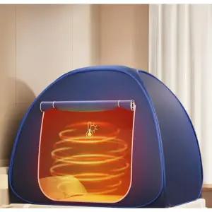 안심 숙면 난방텐트 보온 침대바람막이 실내 캐노피 우풍차단 패브릭 다크블루 1.8x1.9m