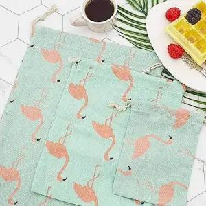 [라일리] Rly 린넨 파우치 홍학 다용도