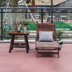 수영장 썬베드 원목 비치 테라스 발코니 접이식 야외 라운지 의자 펜션