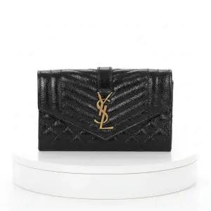 [생로랑]PARIS 믹스 마틀라세 엔벨롭 지갑 651026 AAC9A 1000 815363