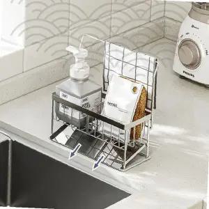 주방용품 정리함 스테인리스 싱크대 수납 행주걸이 수세미보관함 조리도구 거치대 세제통 정리선반