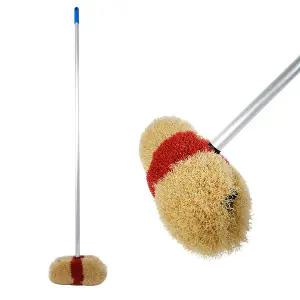 옳은유통 잔디차솔 고급알루미늄봉150cm/ 자동차 차량 세차 막대 바닥 청소 솔 브러쉬