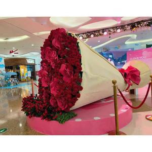 플라워 야외 대형 인공 조화꽃 초대형 결혼식 오브제 플라워월 야외장식 낱개 꽃길