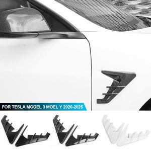 [호환품]2Pcs 자동차 사이드 카메라 보호 커버 키트 장식 스티커 테슬라 호환 모델 3 Moel Y -2025 용 수정