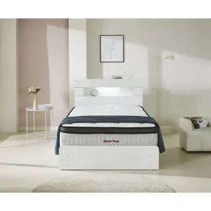 [아시안데코]데코라인 플랜 LED 서랍형 침대 세트 Q (매트리스 포함) 방문설치