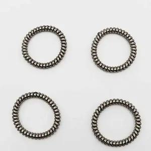 여성 고무줄 스피링 머리끈 회색 고무 스프링