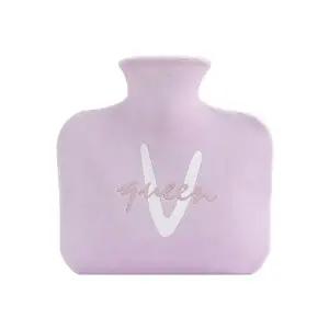 레터링 파우치 보온 물주머니 800ml 찜질 손난로 퍼플 (KYR-WD385EC)