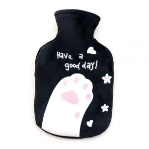 뽀송커버형 핫팩 물주머니 찜질팩 350ml 블랙 (KYR-WFA7234)