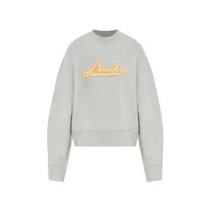 자수 패치 코튼 맨투맨 그레이 여성 8G00021 899V4 986