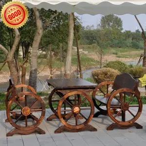 정원용벤치 야외벤치 등받이 방부목 원목 테라스 벤치 야외 의자 공원 카페