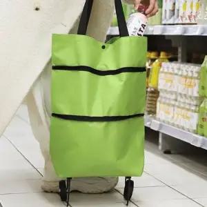 바퀴달린 휴대용 접이식쇼핑카트 마트 시장 장바구니