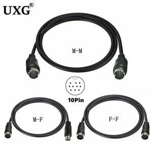 미니 소형 DIN 10 핀 암에서 수 M/F 오디오 입력 케이블  TV 리시버 모니터 프로젝터 비디오 호환