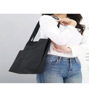 (색상 1131 프라 블랙)레프트필드 1131 프라 투포켓 에코백 심플 베이직 빅 백 숄더백 여대생가방추천 여행