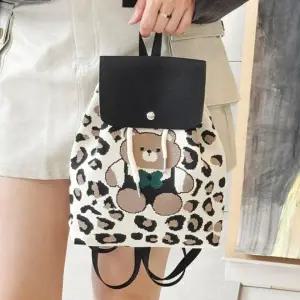 (선택 아이보리(호피곰돌이))HL] 백팩 가방 미니 여성 데일리 호피곰돌이 여성백팩