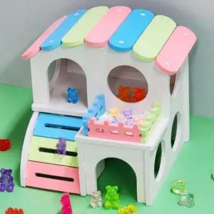 [콩심팥심]햄스터 다람쥐 미니 2층 빌라 소동물 놀이터