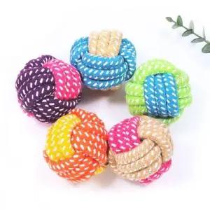 공 PET 토이 놀이 강아지 매듭볼 터그 장난감 WE6EC10