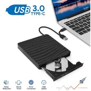 CD롬 플레이어 노트북용 외장 CDDVD 드 듀얼 헤드 USB AC 30 CD DVD 휴대용 -RW 버너 ROM 리더 라이터 디스