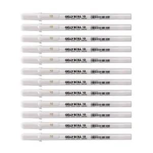 사쿠라펜화이트 사쿠라 겔리롤 중성펜 화이트 1.0mm 12P 다꾸 공작