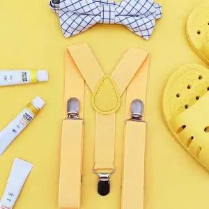 어린이 아동멜빵 서스펜더 키즈멜빵 컬러 노랑 WECAA46