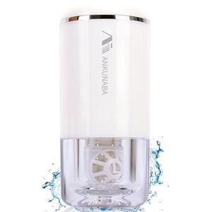 안쿠나바 콘택트렌즈 클리너, USB 충전기가 장착된 휴대용 소프트 여행용 자동 진동 클리너 케이스 (흰색)