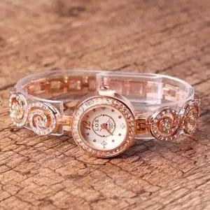 러블리 손목시계 EAS 겸용 팔찌 큐빅 WF0CD7E